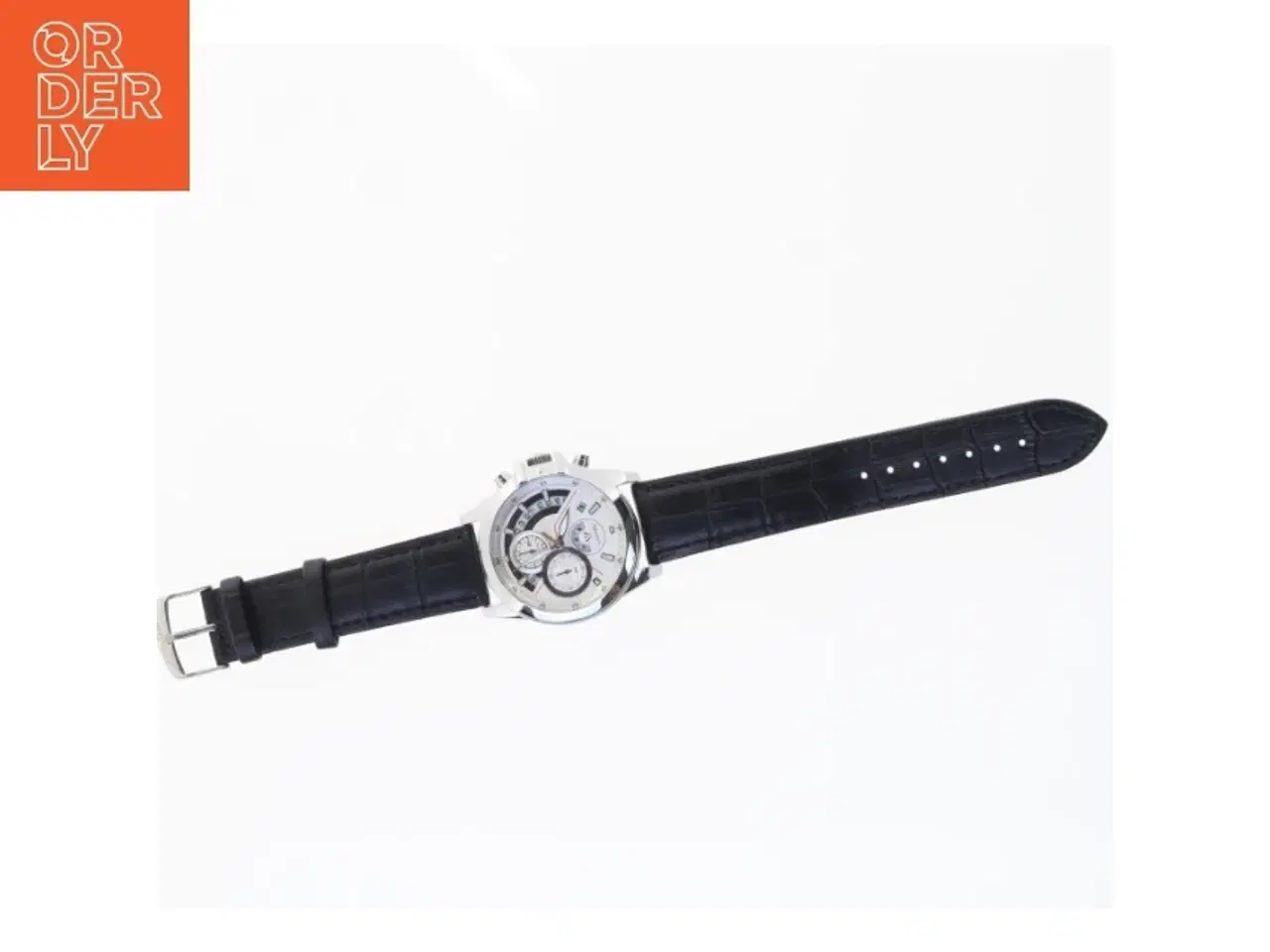 Billede 2 - Armbåndsur med læderrem (str. 26 cm)