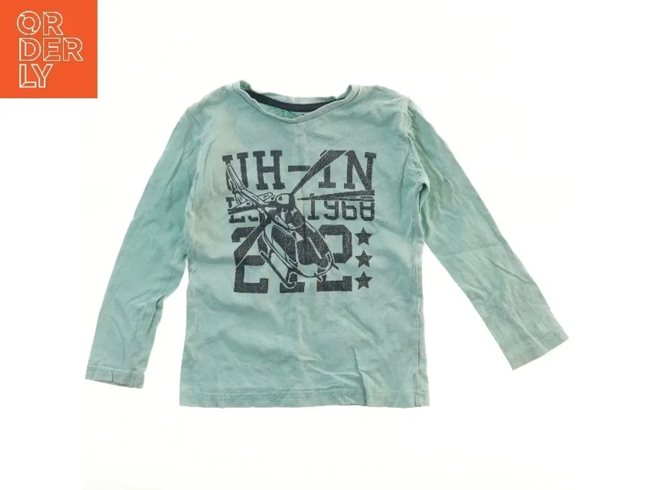 Billede 1 - Langærmet T-shirt med helikoptertryk fra Mads & Mette (str. 98)