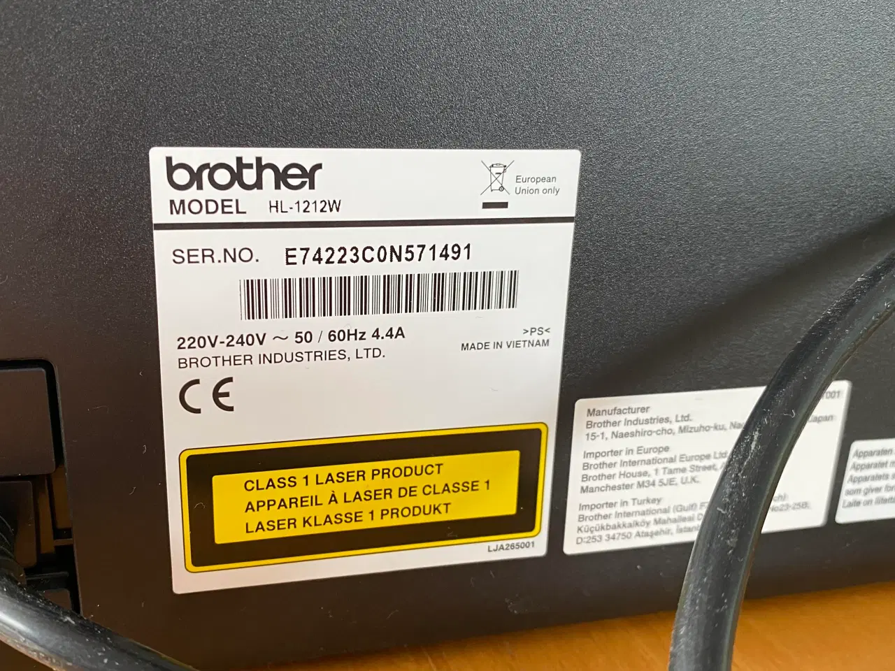 Billede 4 - Brother laser printer HL-1212W