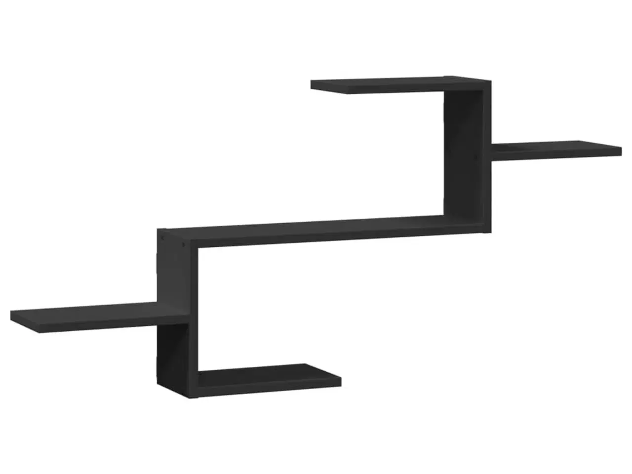 Billede 2 - Væghylde 104x15x49 cm konstrueret træ sort