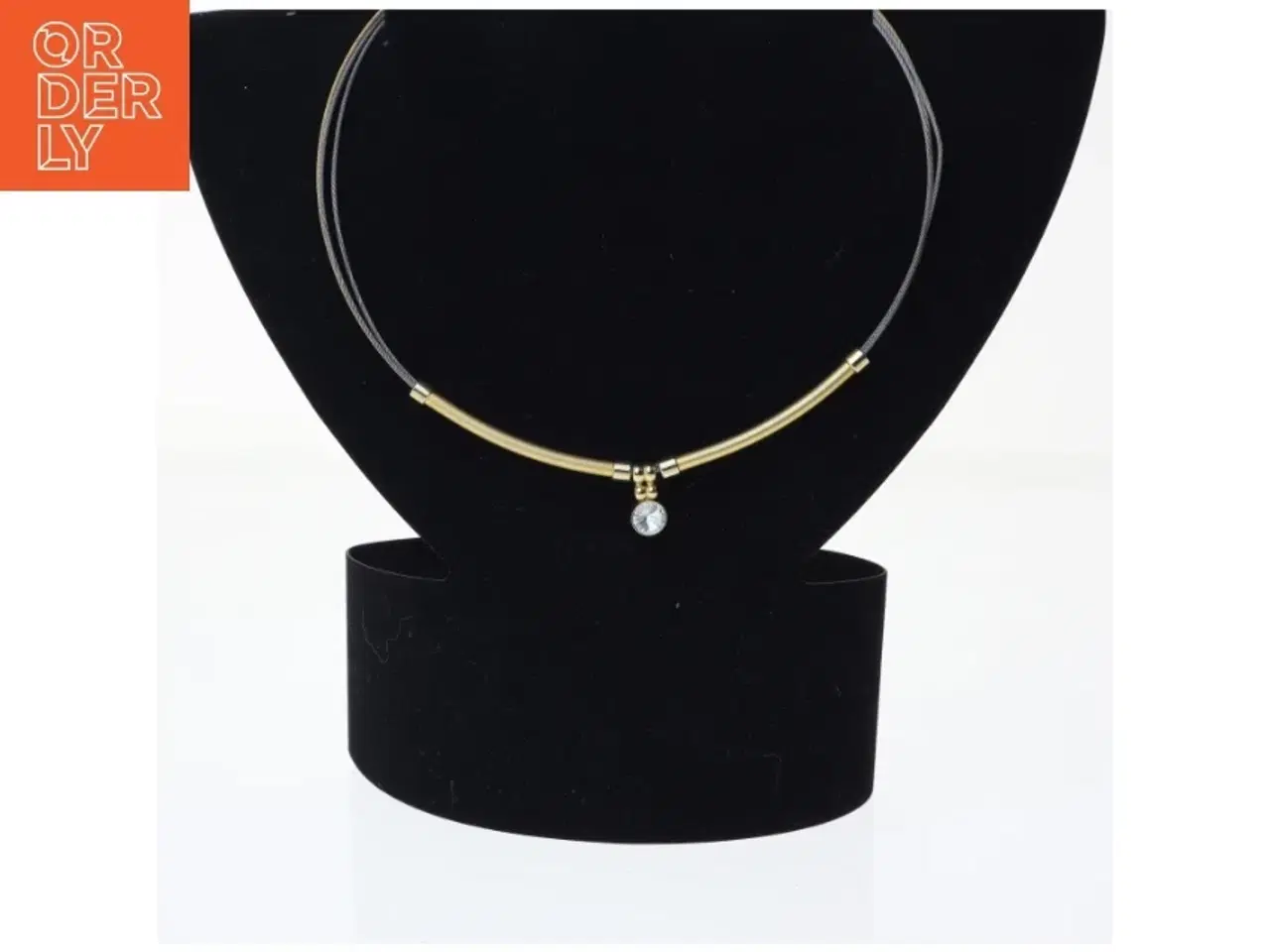 Billede 1 - Guldfarvet halskæde med vedhæng (str. 42 cm)