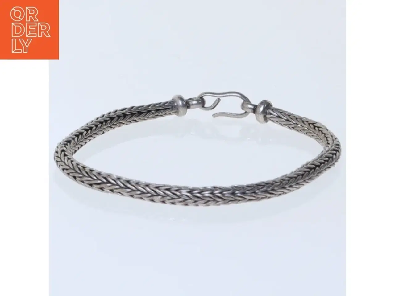Billede 2 - Smukt creoler Flettet armbånd i sølv (str. 18 cm)