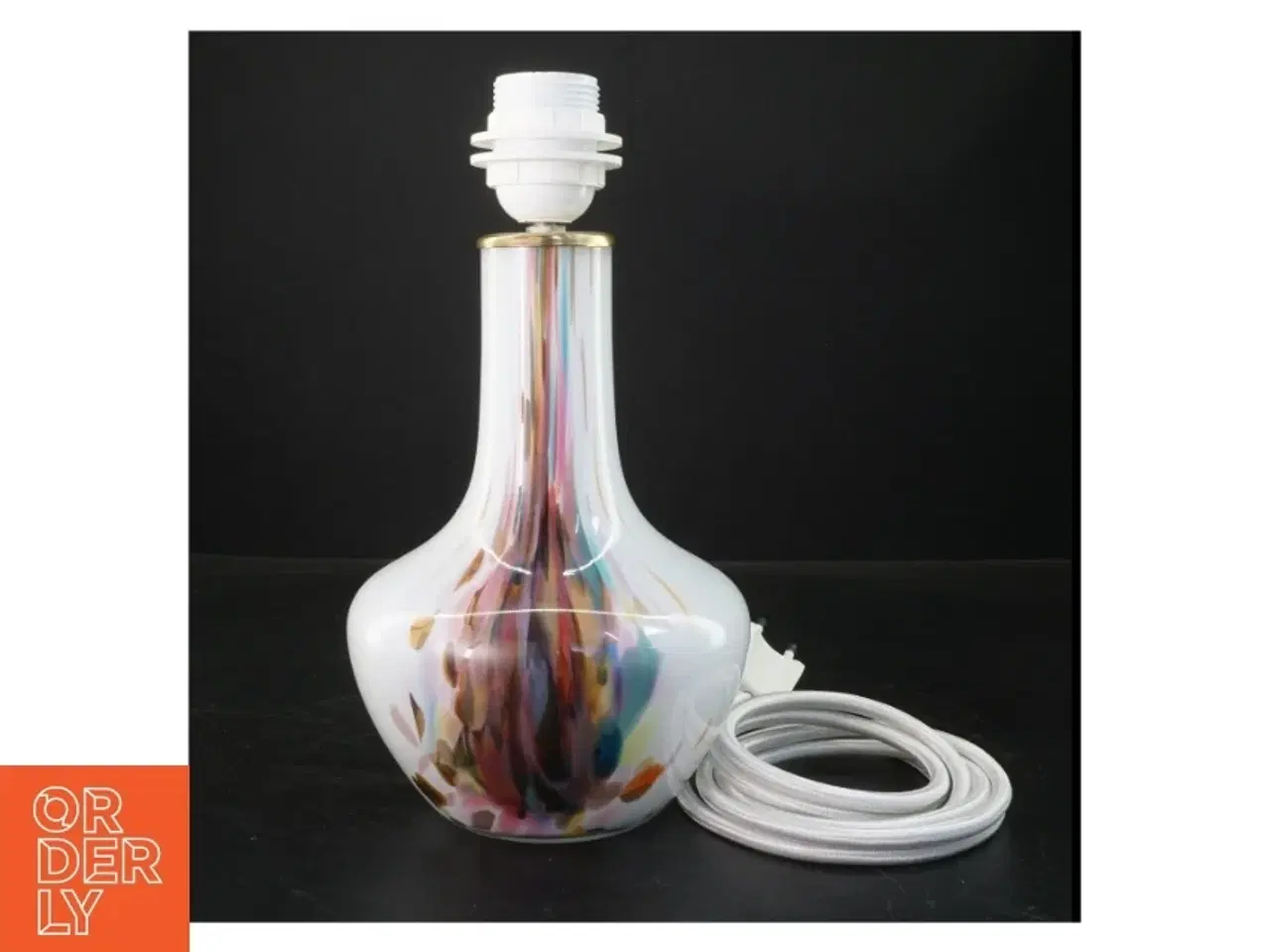 Billede 1 - Glasbordlampe (str. 28 cm)