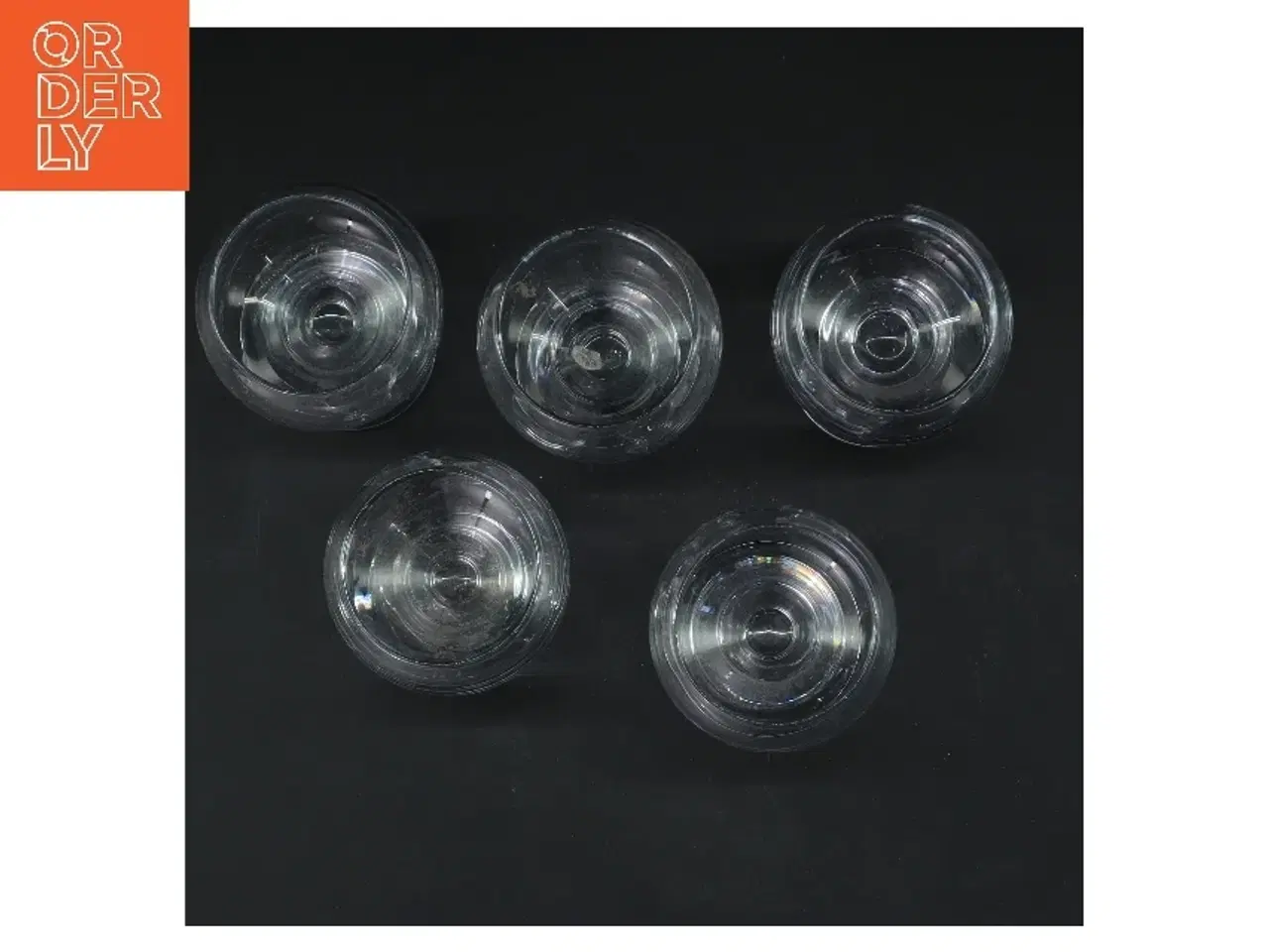 Billede 2 - Set af 5 klare glas fra holmegård (str. 5 stk Ø 5,5 cm højde 10 cm)