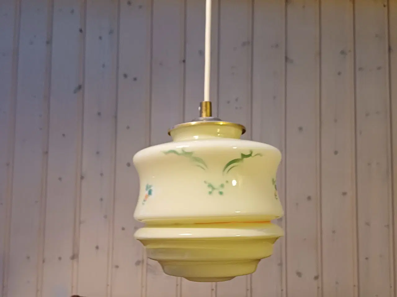 Billede 6 - Retro loftlampe med glasskærm