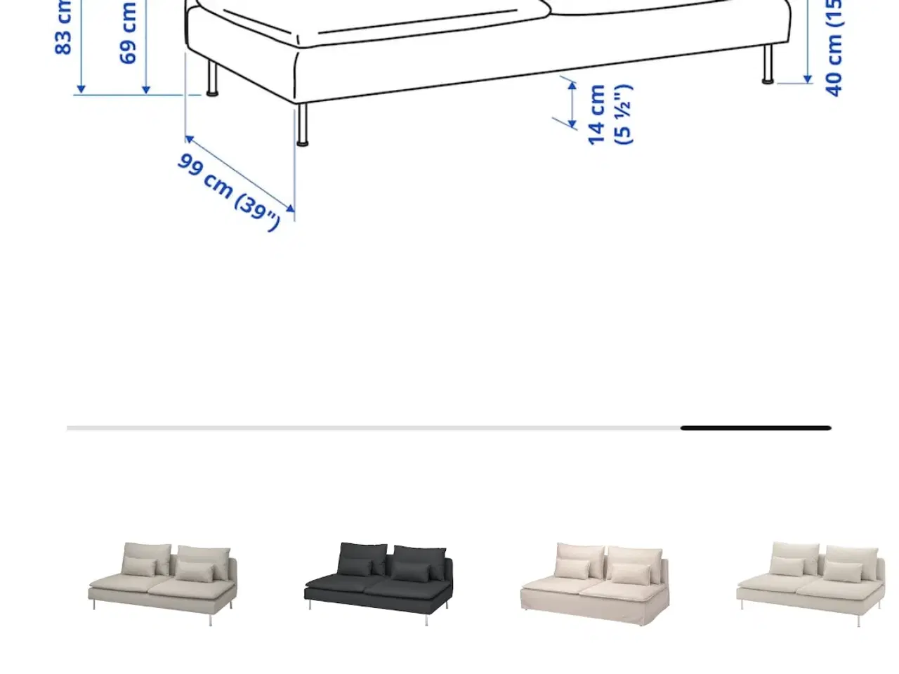 Billede 4 - 3 personers sofa i grå