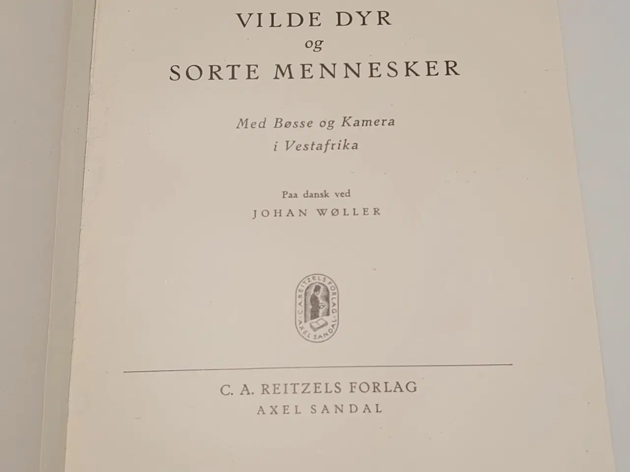 Billede 3 - J.G.Ræder: Vilde dyr og sorte mennesker. 1946