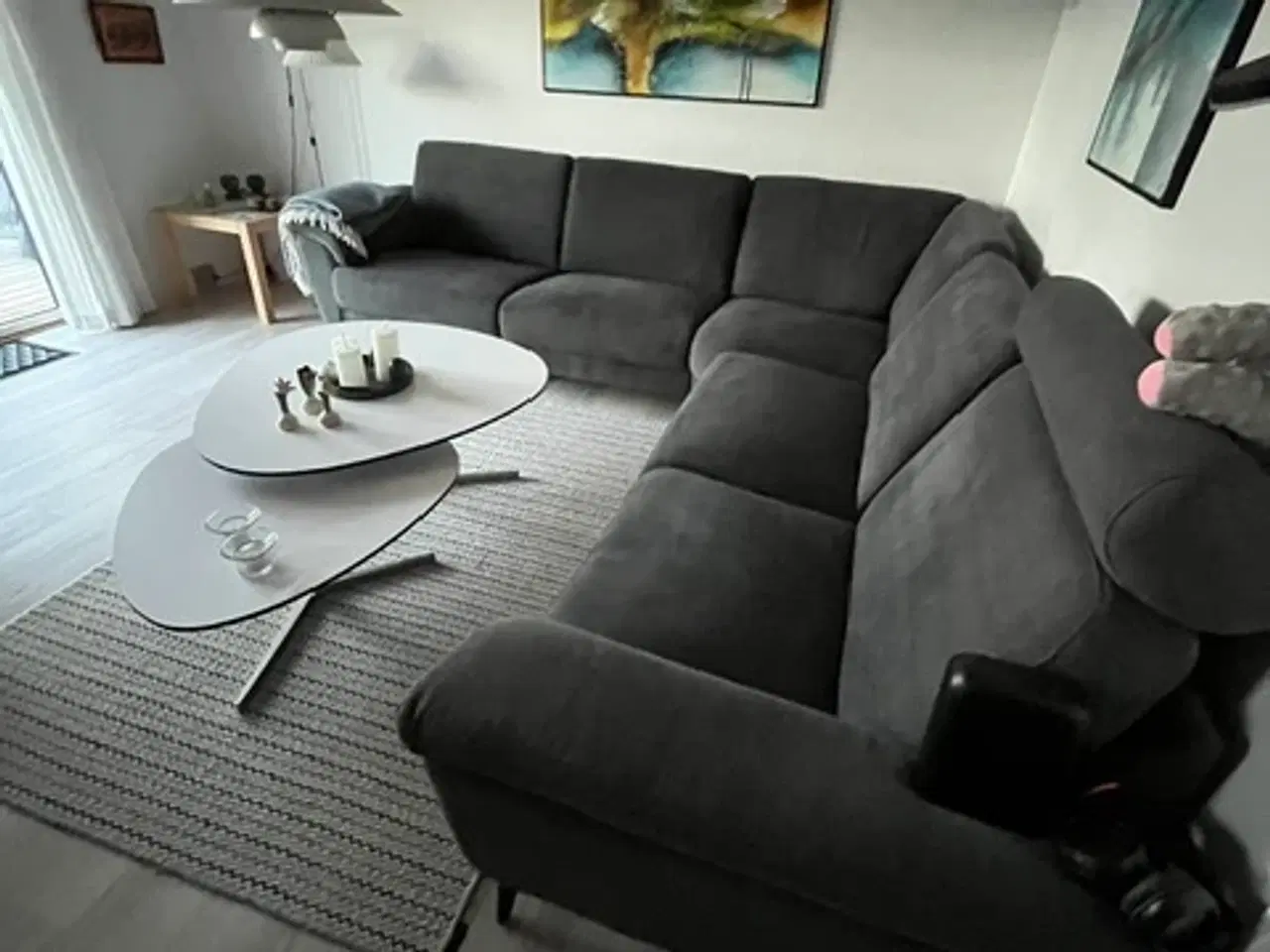 Billede 4 - Hjørnesofa antracit gråt stof