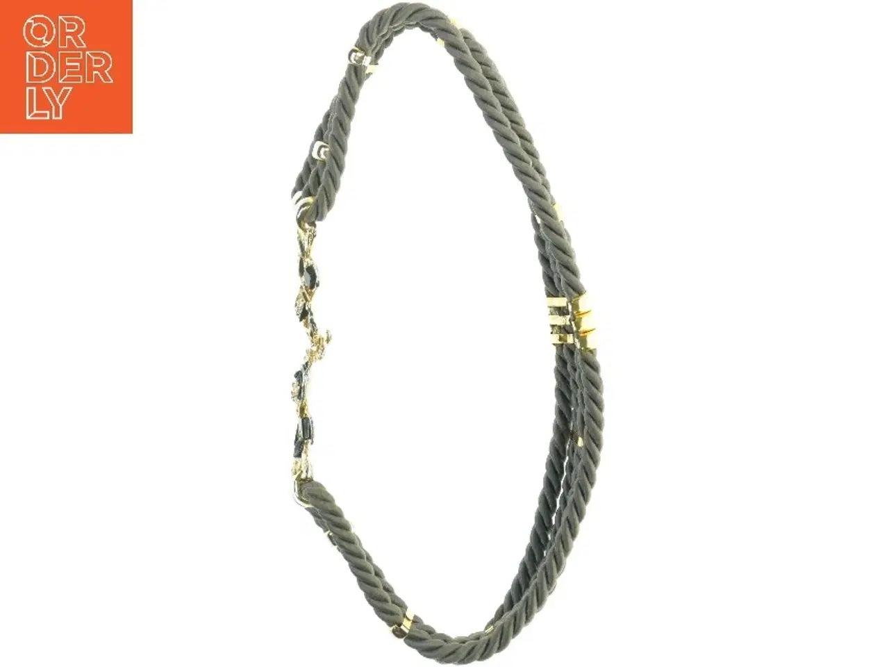 Billede 4 - Flettet bælte med vedhæng (str. Længde. 83 cm. b. 4,5 cm)