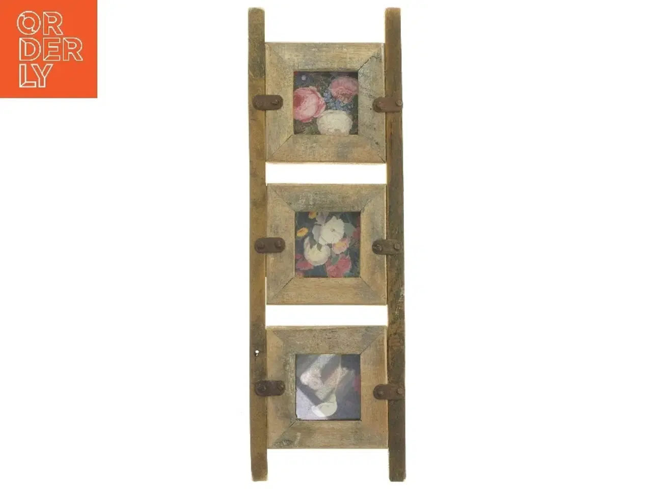 Billede 1 - Rustik billedramme til tre billeder (str. 39x12 cm)