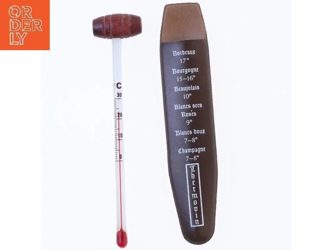 Billede 1 - Vin termometer med beskyttende etui (str. 14,5 cm)