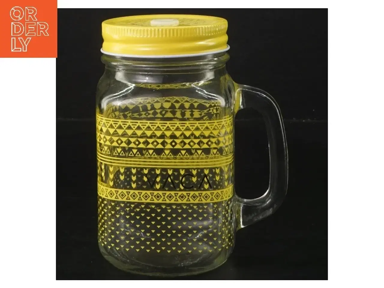 Billede 1 - Glaskrus med låg fra Vaca (str. Ø 7 cm højde 13,5 cm)