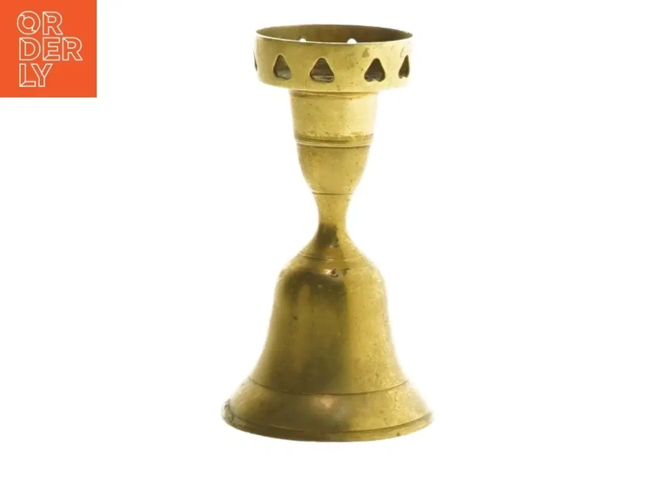 Billede 1 - Messing lysestage klokke (str. 10,5 cm)