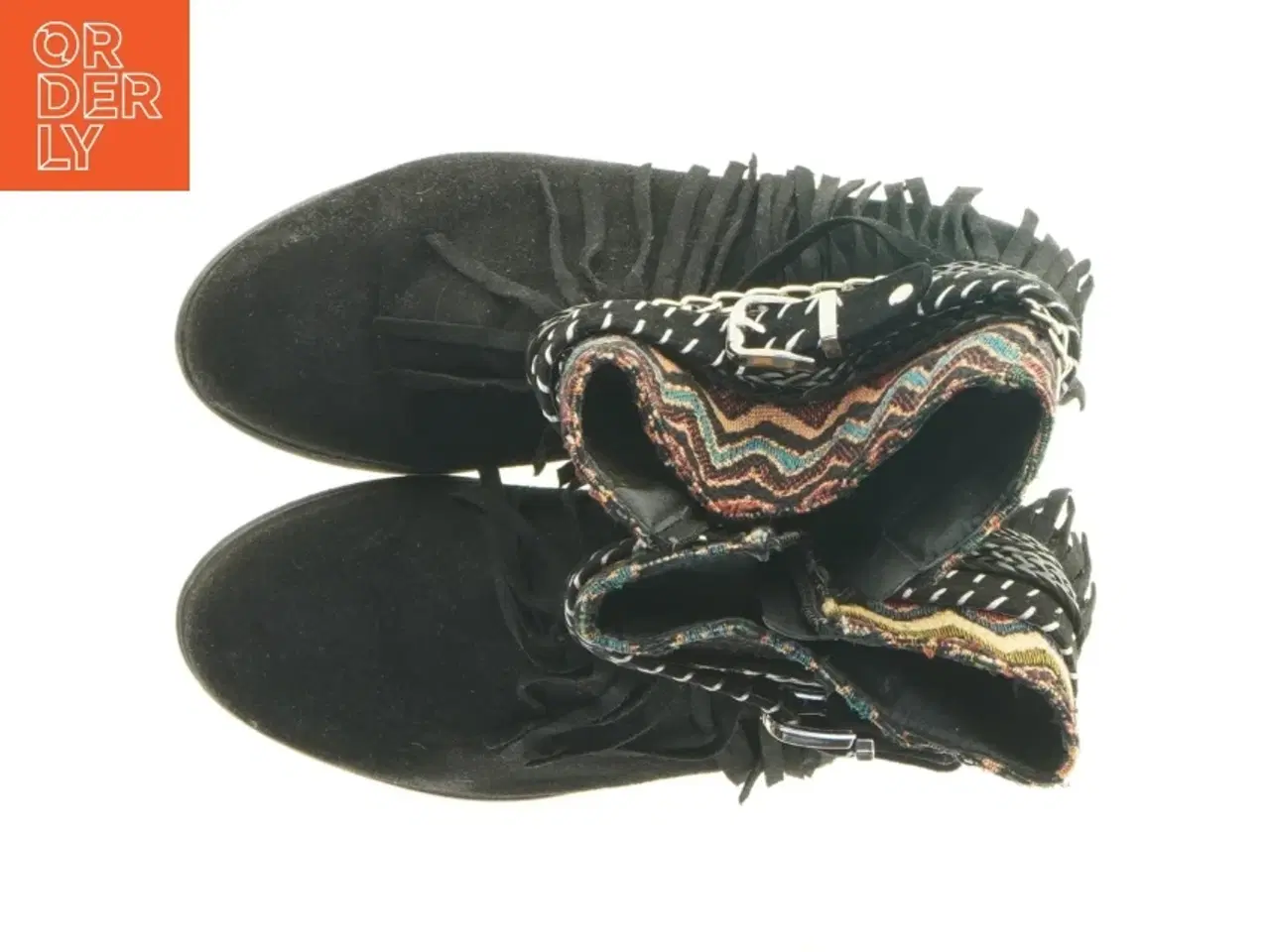 Billede 8 - Sorte ankelstøvler med frynser (str. 37)