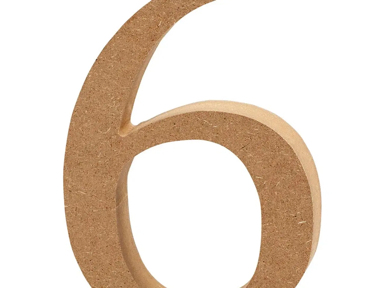 Billede 1 - Tal, 6, H: 8 cm, tykkelse 1,5 cm, 1 stk.
