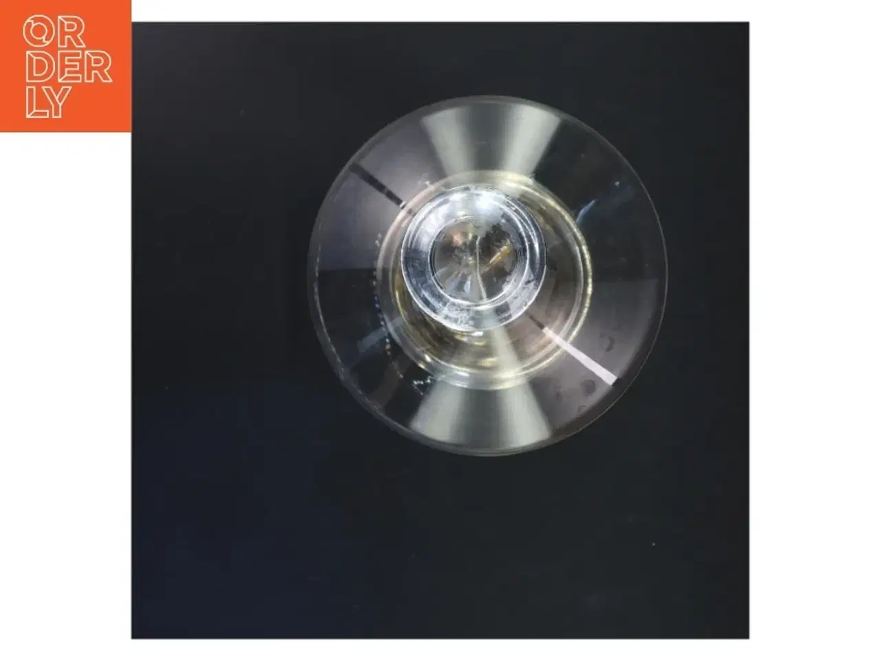 Billede 2 - Krystalglas vin karaffel med sølv fod(str. 27 cm)