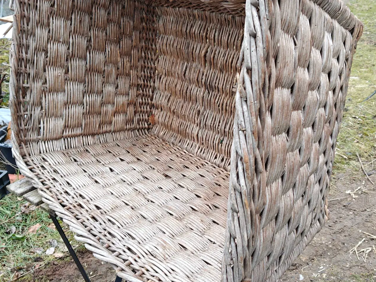 Billede 8 - Stor gammel flet kurv