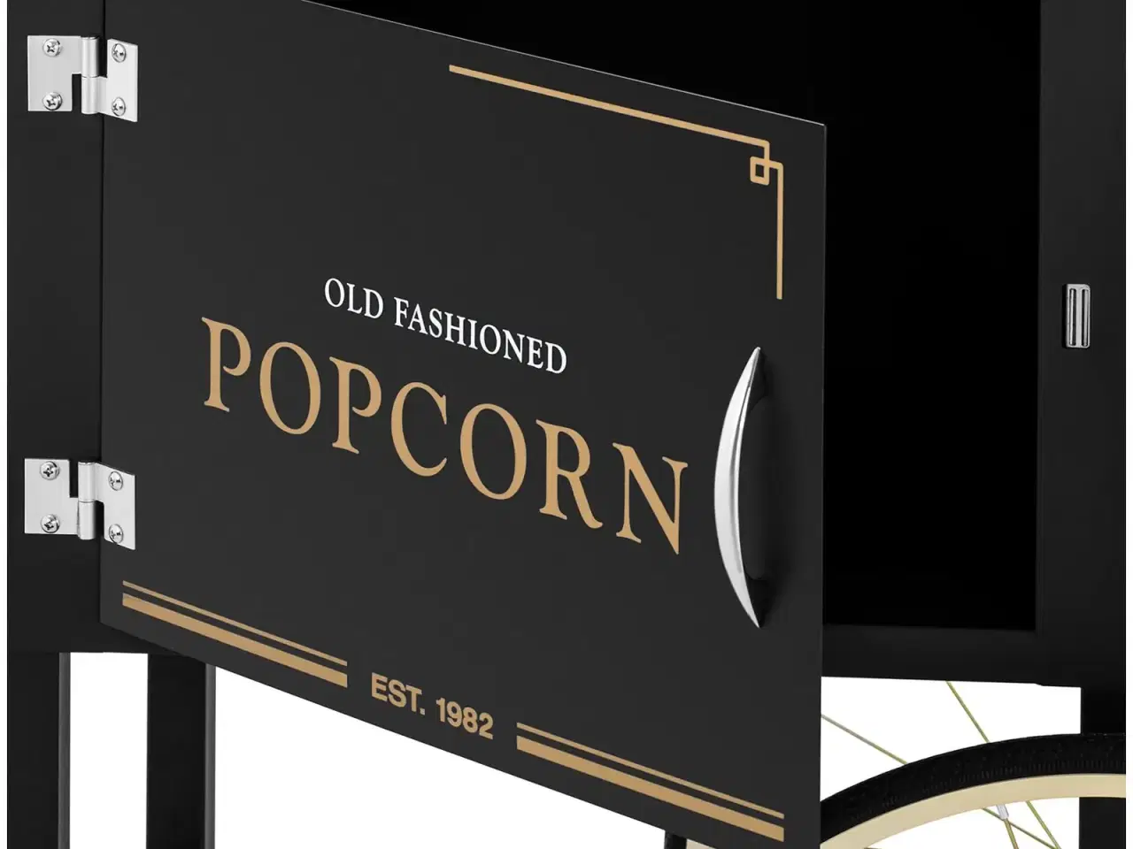 Billede 2 -  Vogn til popcornmaskine – sort og guld