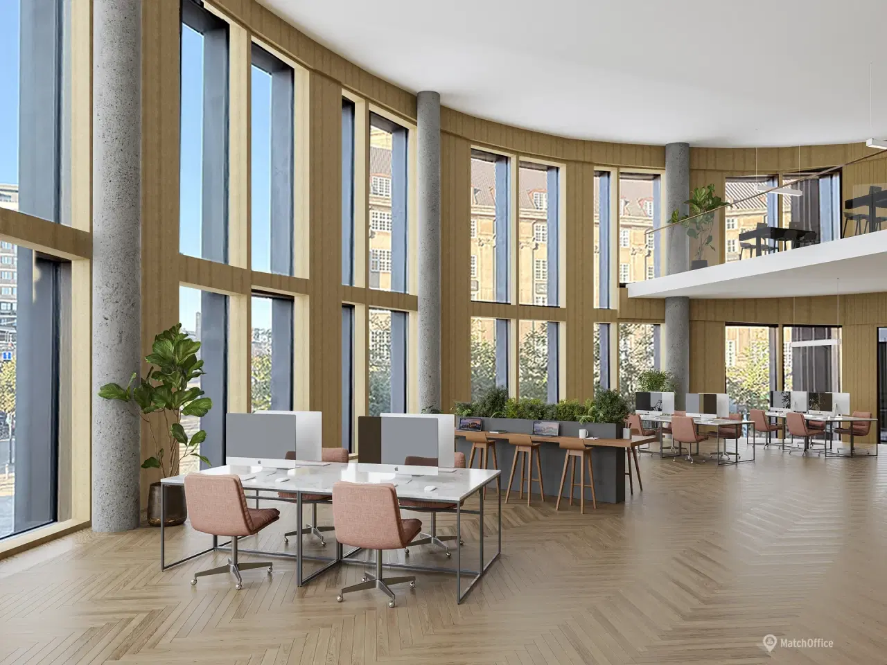 Billede 2 - Sjældent udbudt kontorlejemål med 6 meter til loftet i det ikoniske Axel Towers - fantastisk lysindfald og smuk udsigt til Tivoli