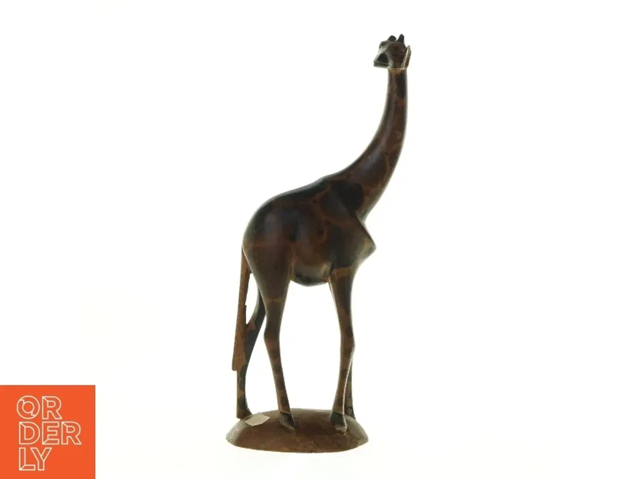 Billede 1 - Træskulptur af giraf (str. 28. x 14 cm)