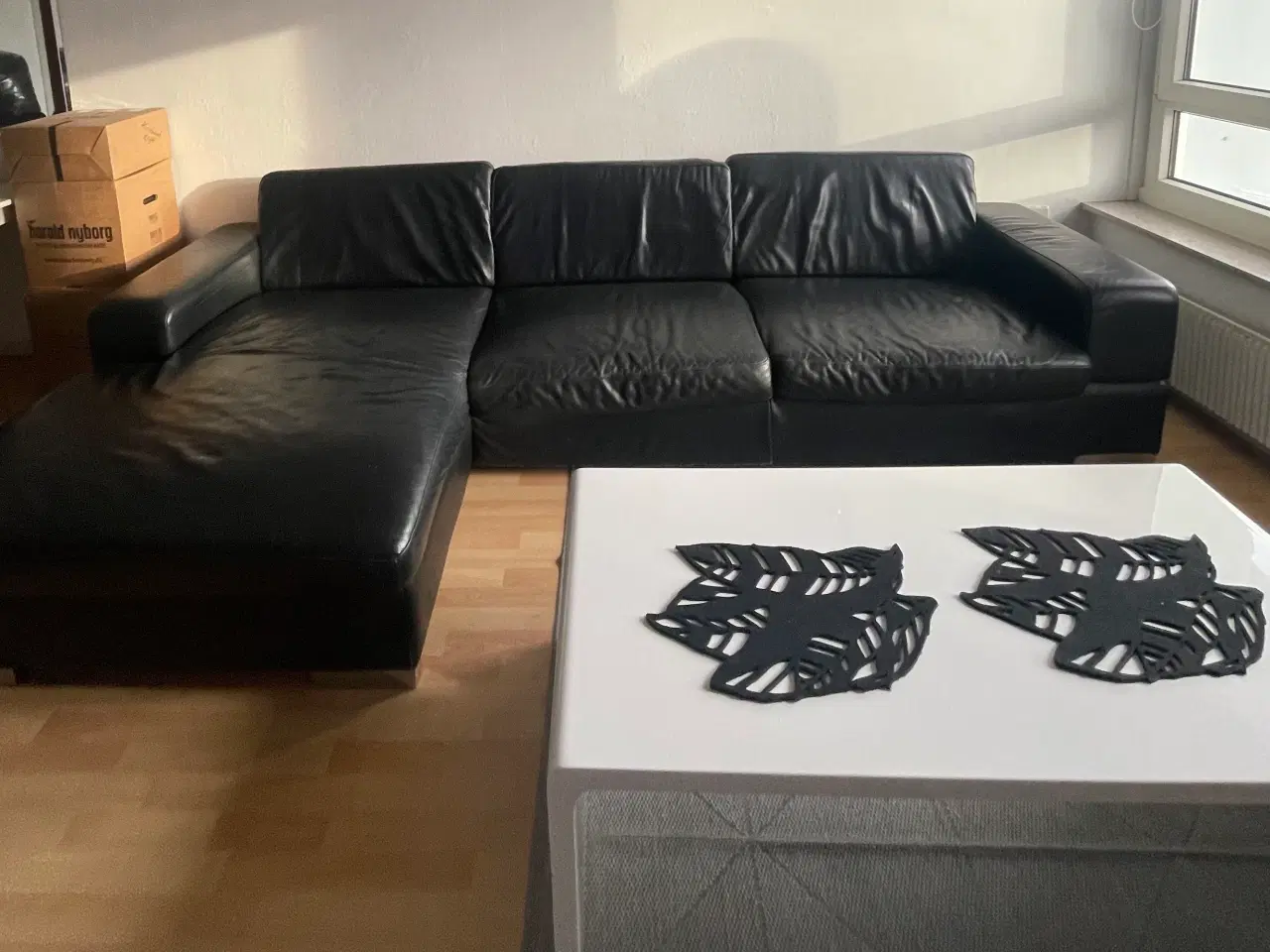 Billede 4 - Ægte læder sofa med chaiselong 