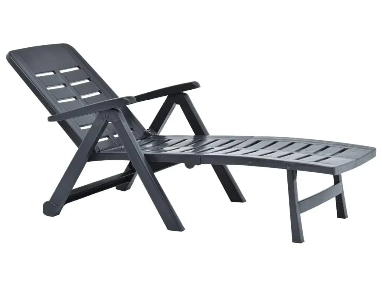 Billede 3 - Foldbar liggestol plastik antracitgrå