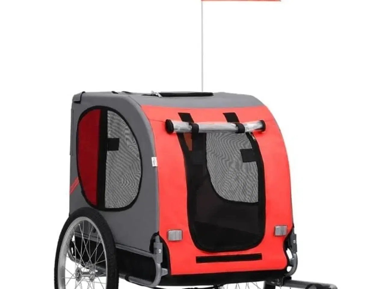 Billede 1 - Cykeltrailer til kæledyr rød og sort
