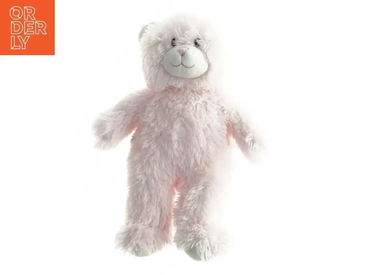 Billede 1 - Builder Bear . Lyserød tøjdyrbamse (str. Længde. 37 cm)Bamsen har været i bad &#129655;