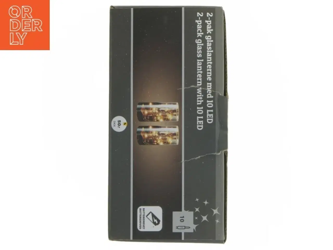 Billede 5 - 2-pak glaslanterne med LED fra Netto (str. 15 cm. 2 styk)