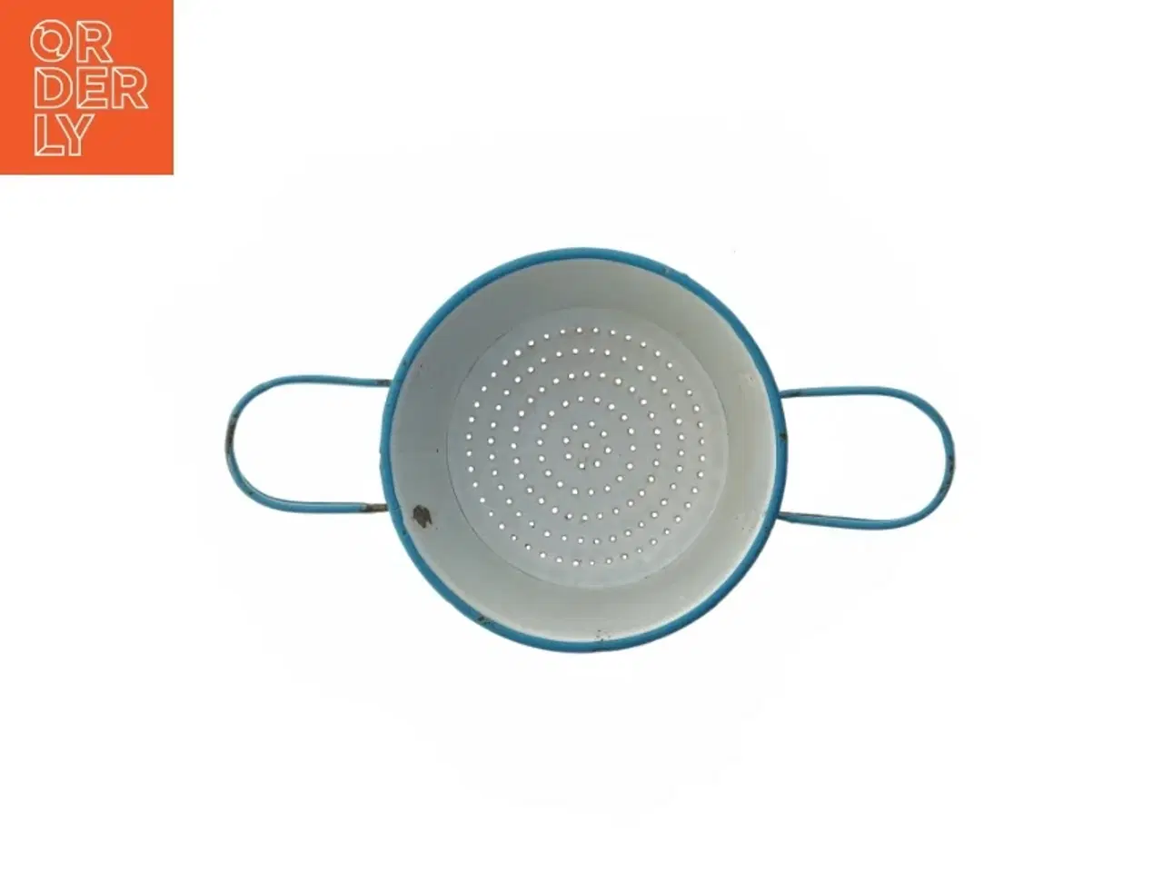 Billede 4 - Vintage blå emaljesi (str. Ø 18,5 cm)