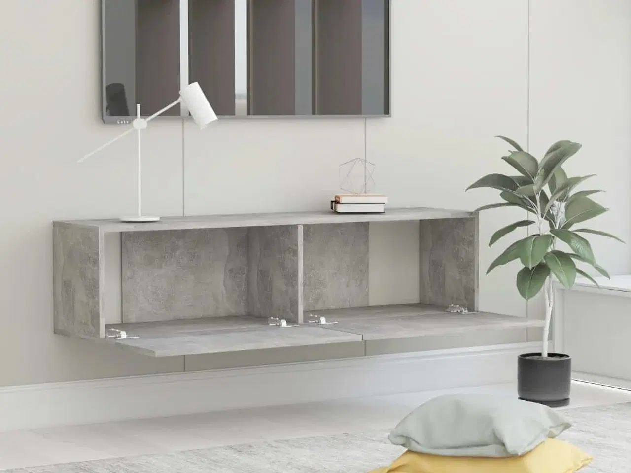 Billede 4 - Tv-bord 120x30x30 cm konstrueret træ betongrå