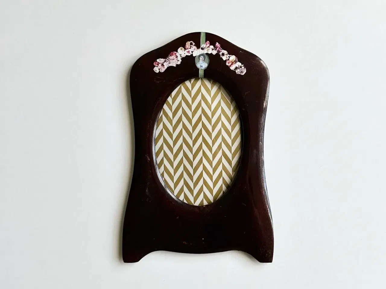 Billede 1 - Antik ramme m decoupage, 24 x 15,5 cm