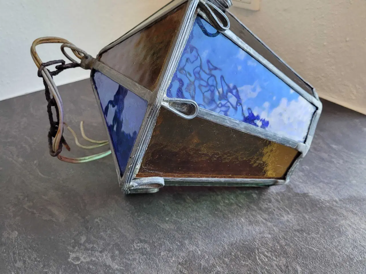 Billede 4 - Lampe med blyindfattet glas