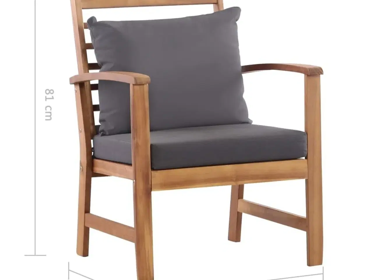 Billede 11 - Haveloungesæt 4 dele med hynder massivt akacietræ