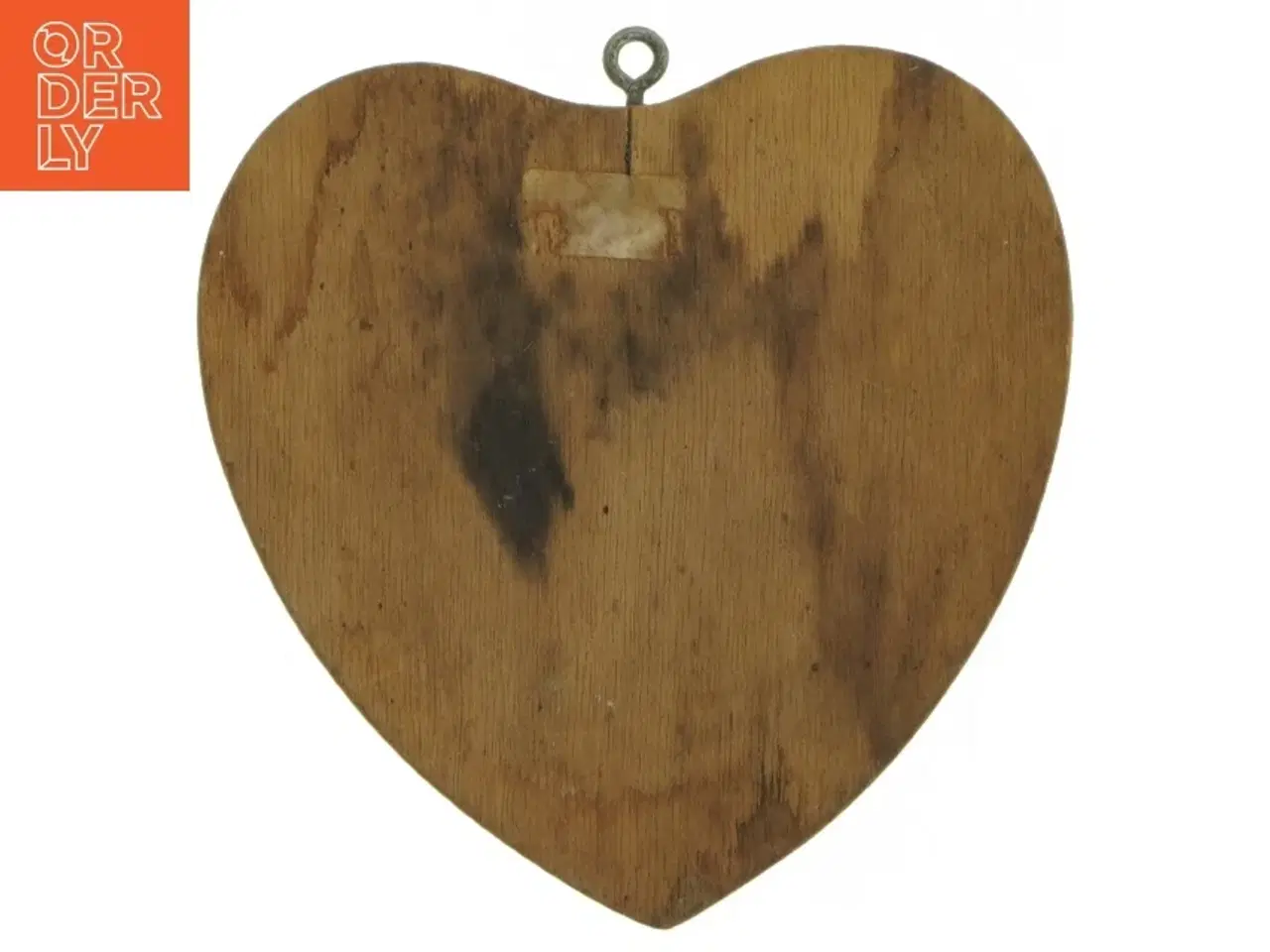 Billede 3 - Hjerteformet vægskilt med humoristisk tekst (str. 13 cm)