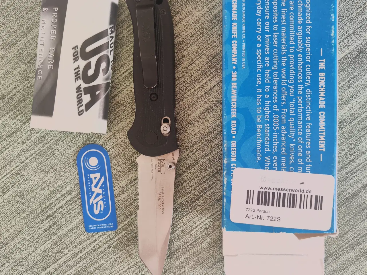 Billede 1 - Sjælden Benchmade Pardue Lommekniv 