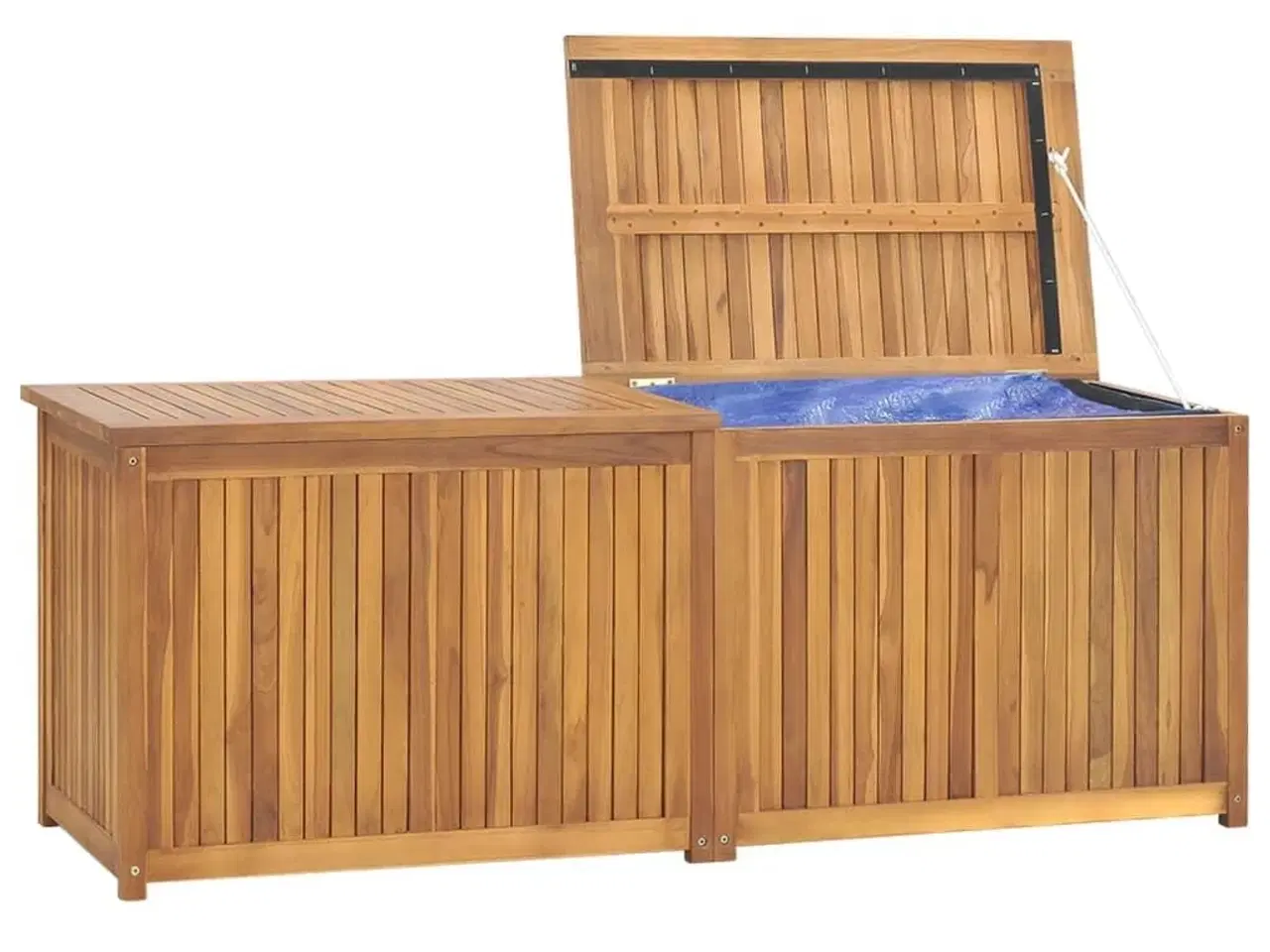 Billede 5 - Opbevaringsboks til haven 150x50x55 cm massivt teaktræ