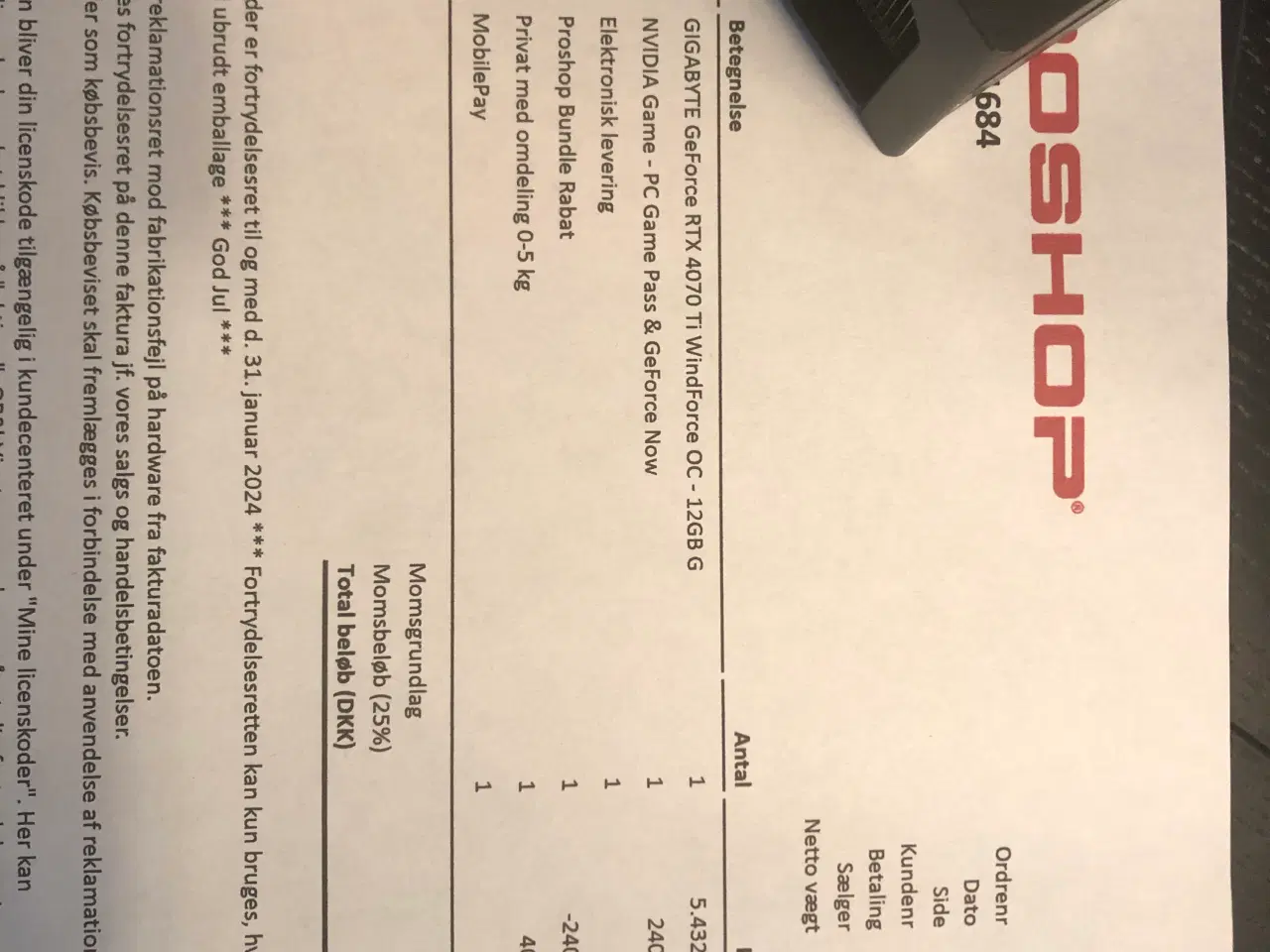 Billede 6 - Grafikkort 4070 ti OC GPU Gaming GPU Gigabyte