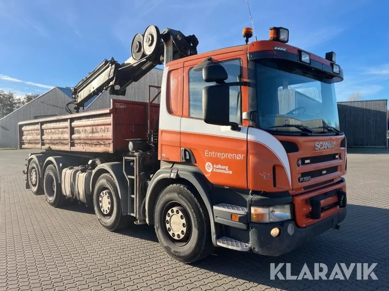 Billede 2 - Lastbil Scania P380 med kran og lad