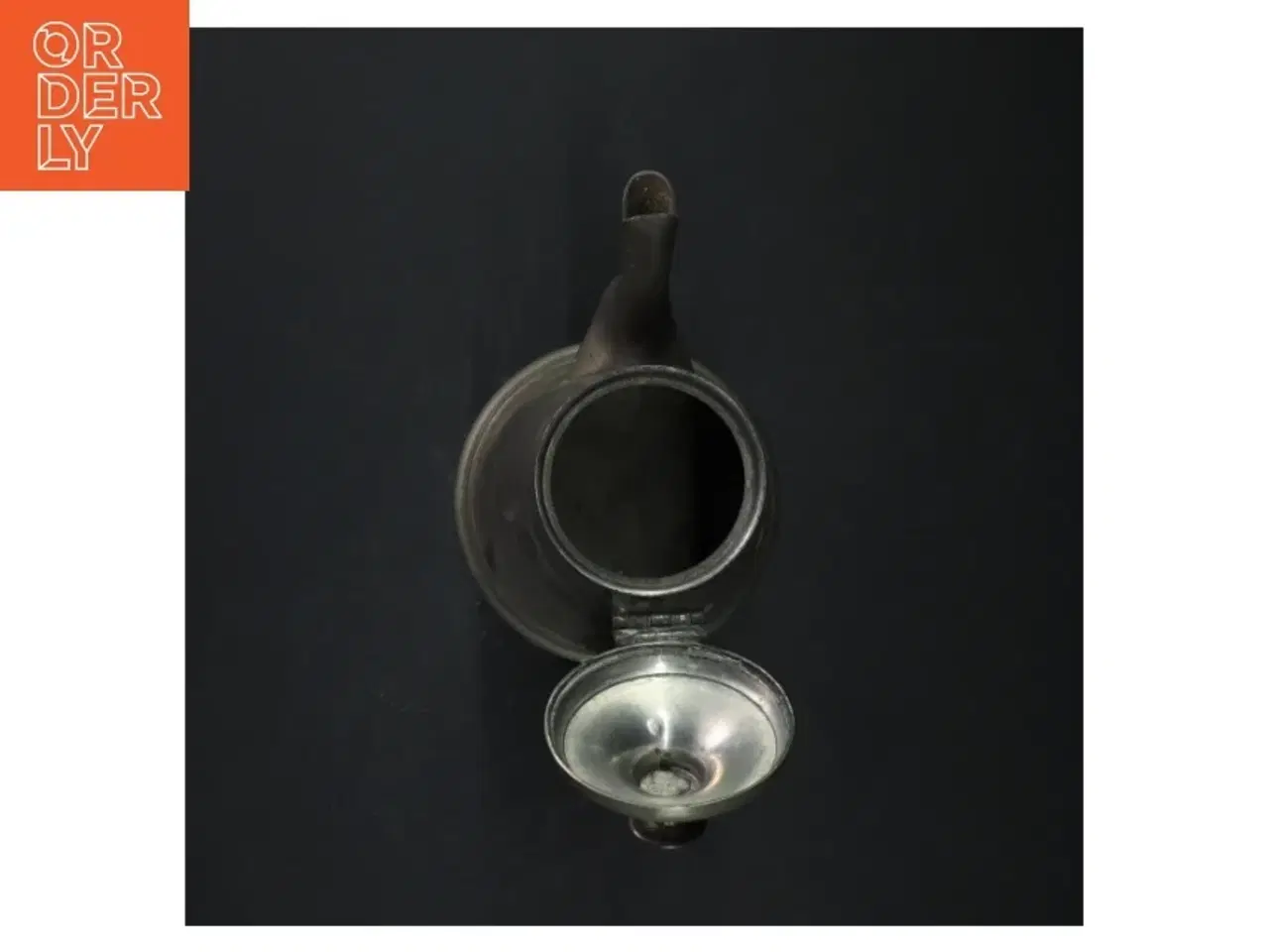 Billede 3 - Tin kaffekande  fra V. T. Petersen (str. H. 19 cm)