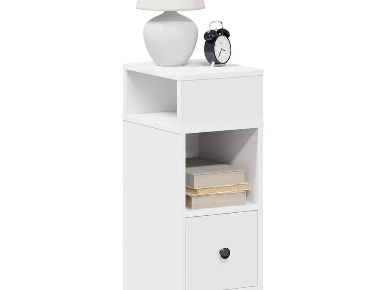 Billede 1 - Sengebord med skuffe 25x31x66 cm hvid