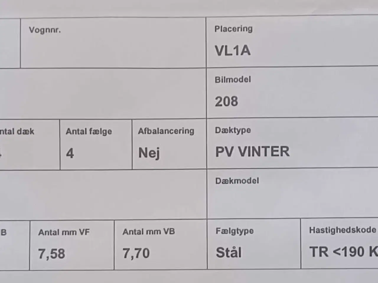 Billede 1 - Vinterdæk med stålfælge