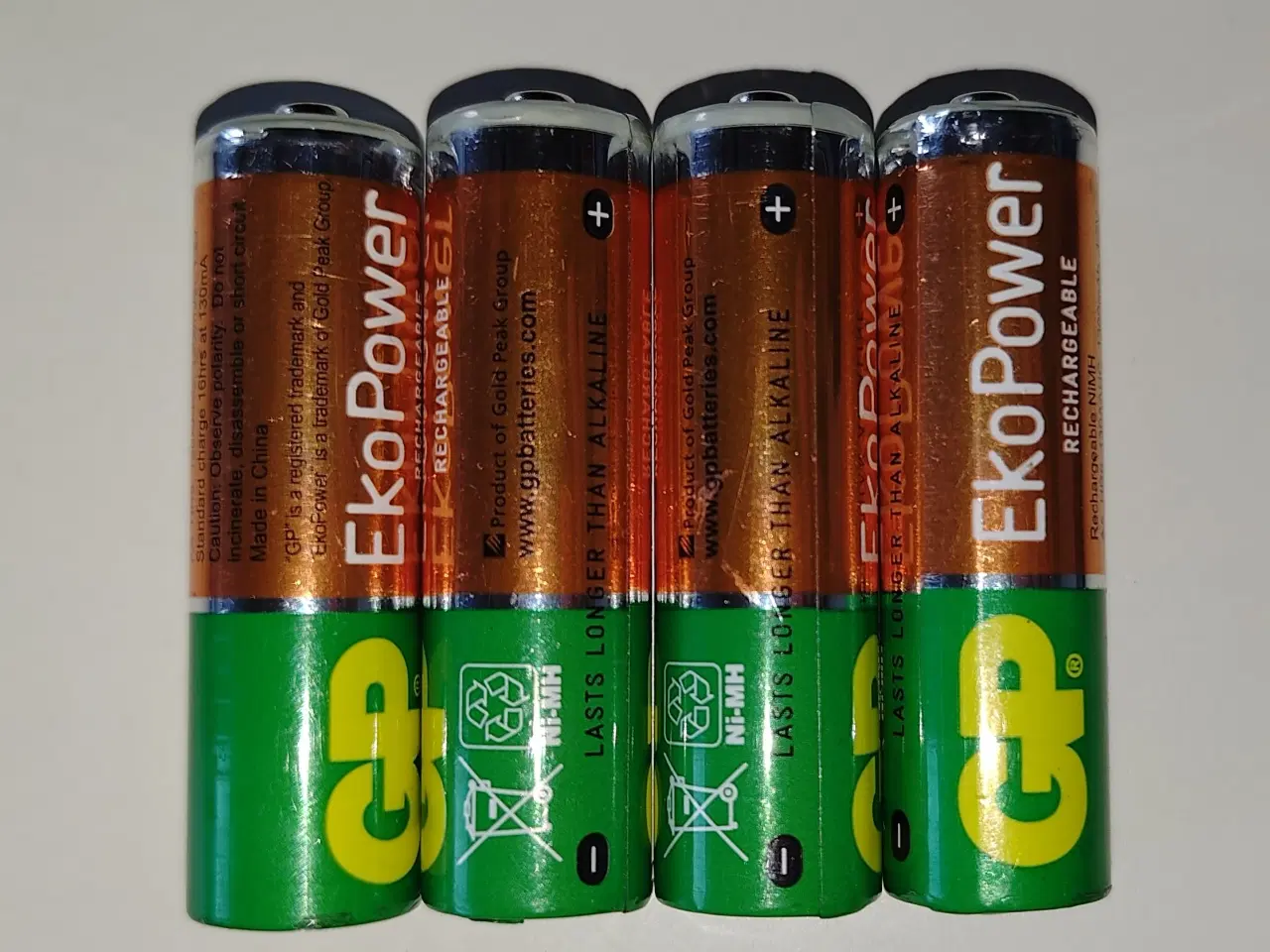 Billede 1 - 4 stk genopladelige Ni-Mh batterier 1300mAh