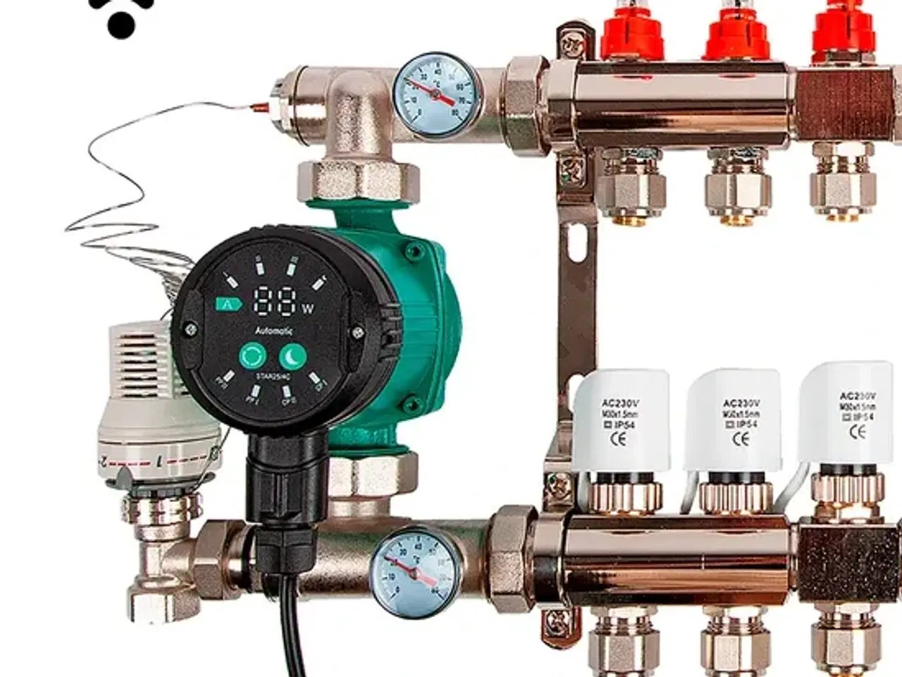 Billede 1 - Gulvvarme-pakke 5 kredssystem med digital styring