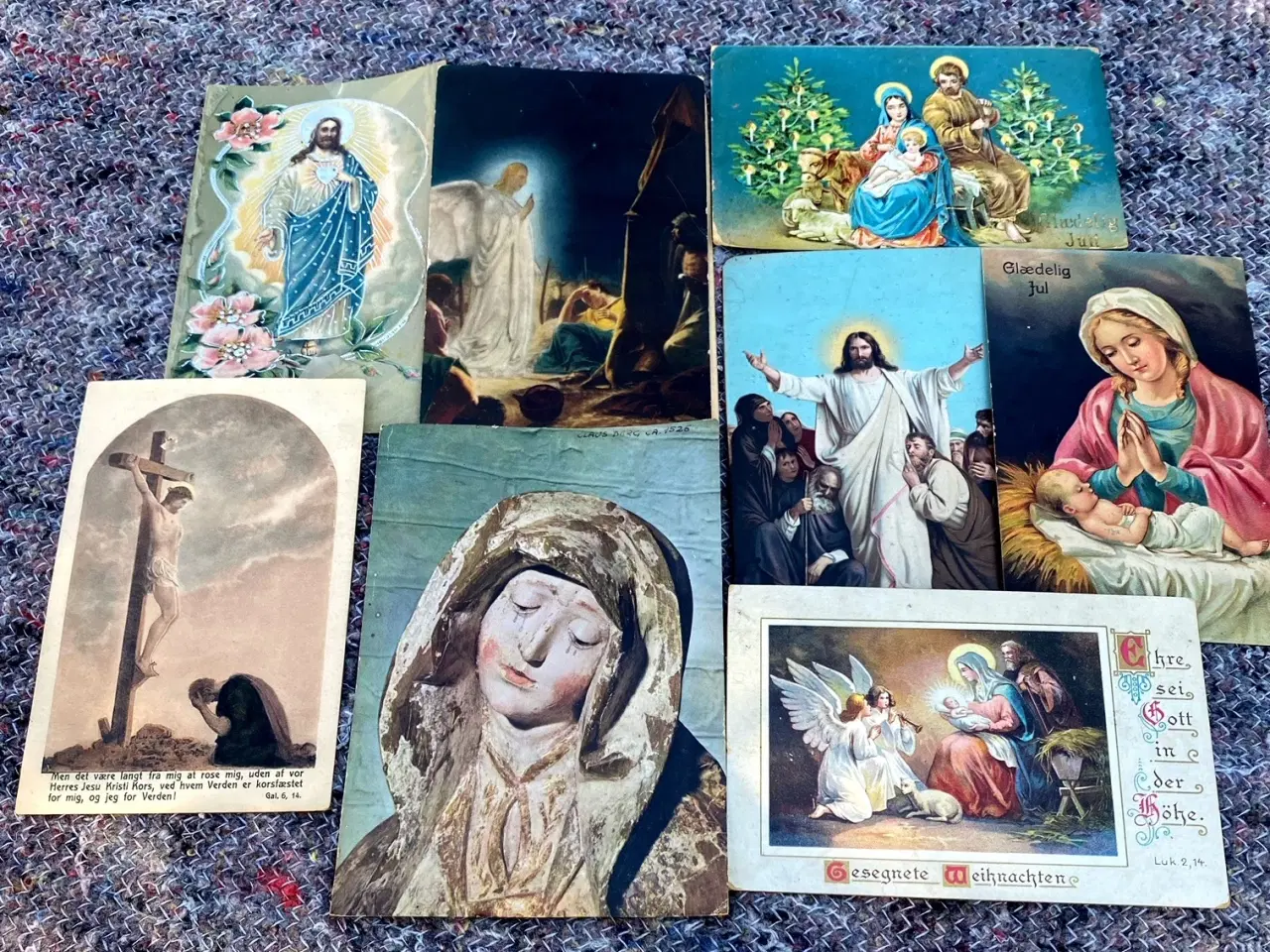 Billede 1 - * Gamle religiøse postkort (8 stk.)