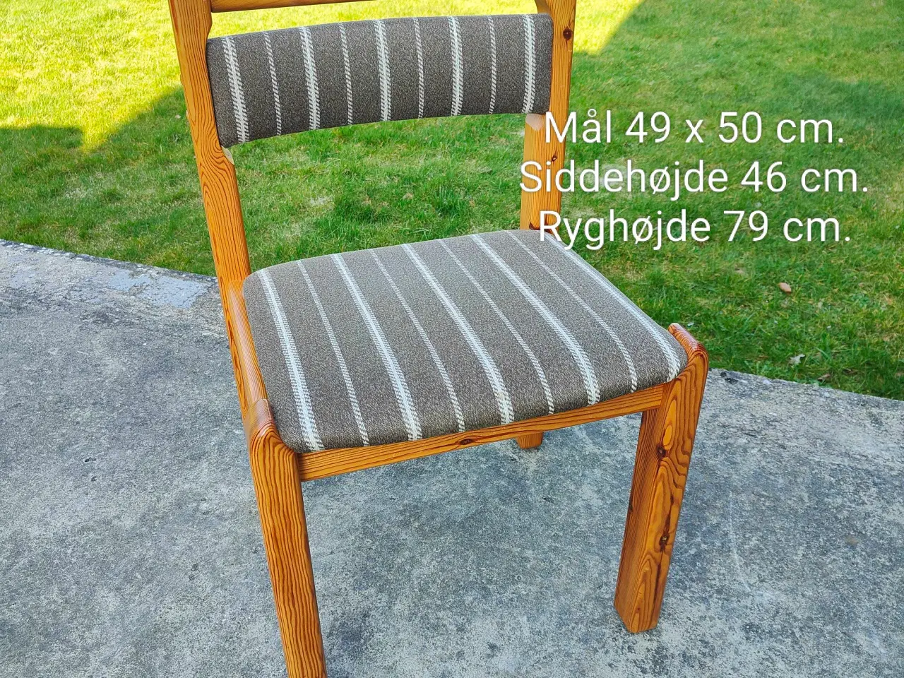 Billede 7 - 6 stk dansk producerede fyrretræs spisebords stole