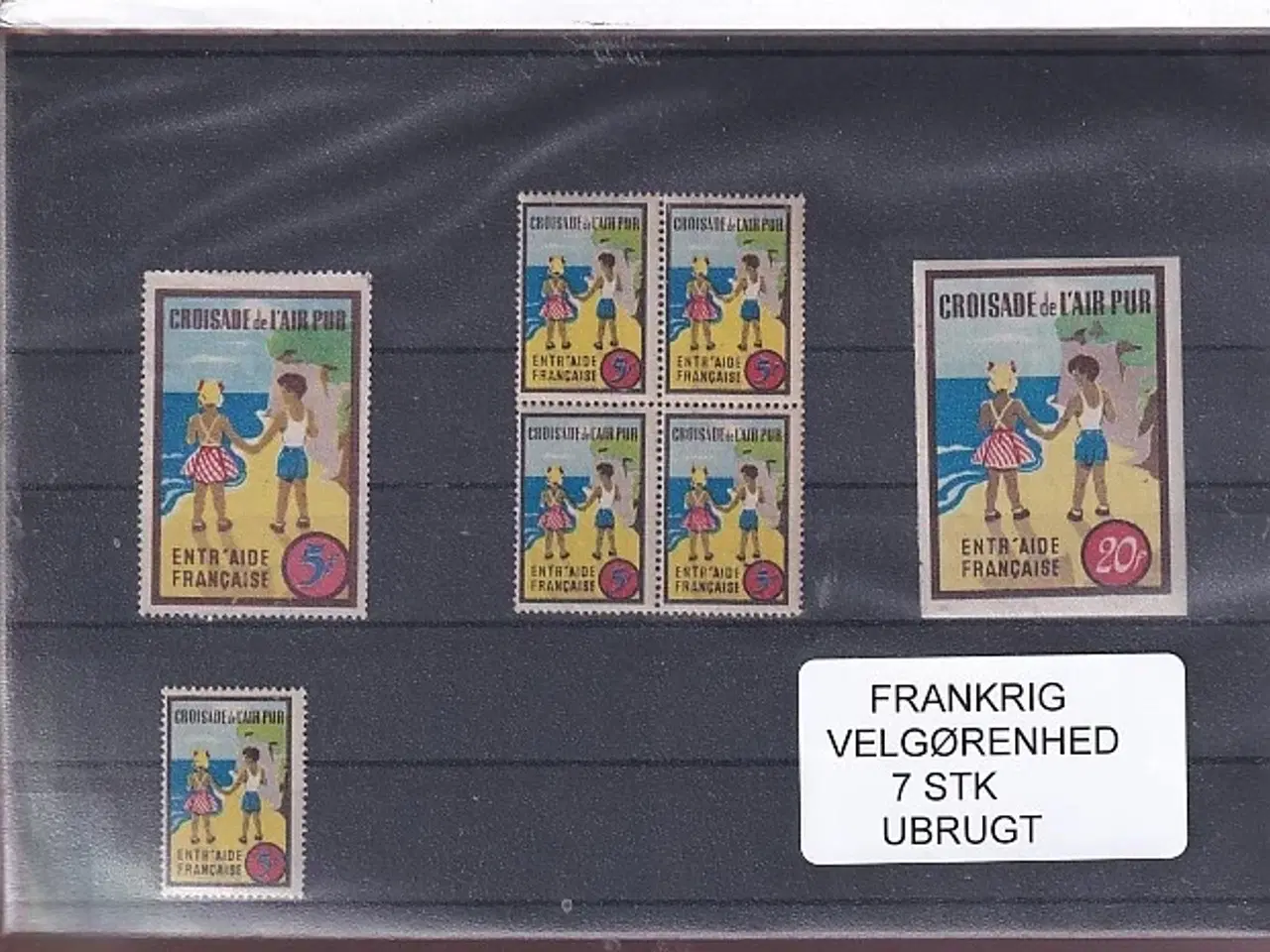 Billede 1 - Frankrig - Velgørenhed - 7 Stk. - Ubrugt