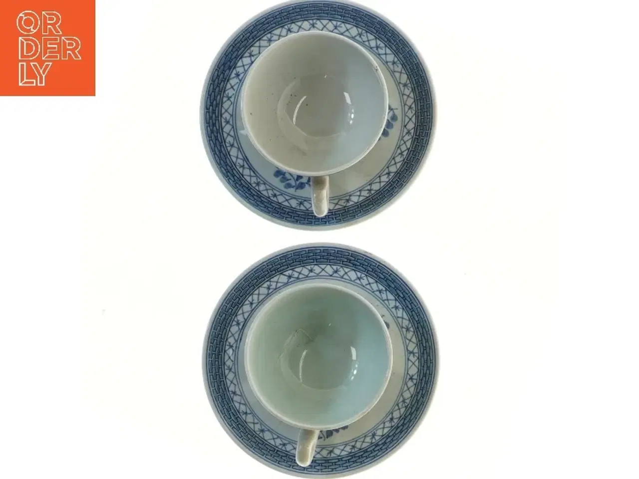 Billede 3 - 2 par thekopper “trankebar” fra Royal Copenhagen (str. Ø 14 cm)