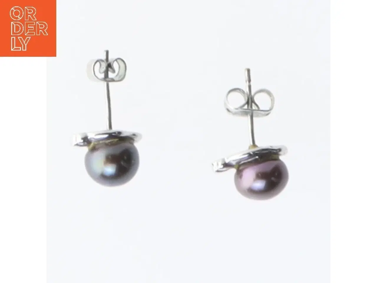 Billede 1 - Øreringe med perler (str. 20 mm)