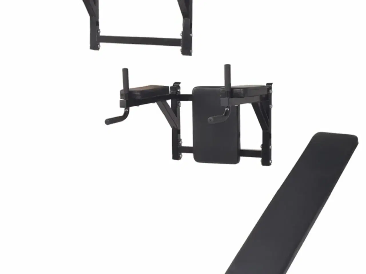 Billede 3 - Vægmonteret multifunktionel fitness-styrketårn sort